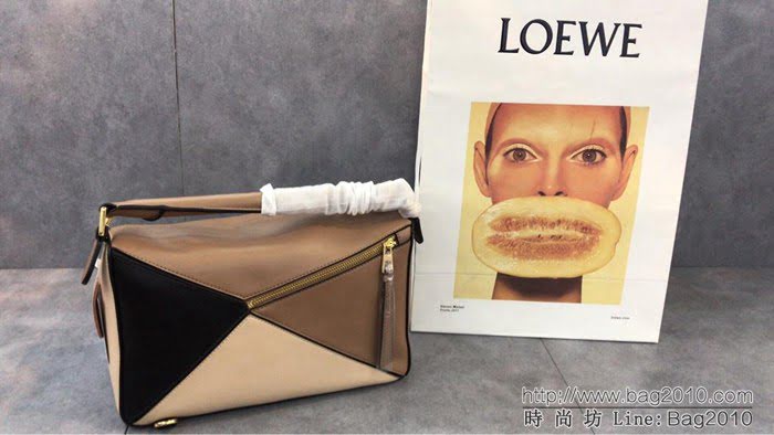 LOEWE羅意威 原單品質 特殊管道貨源 Puzzle手袋 對版顏色拼接 可單肩斜挎  jdl1232